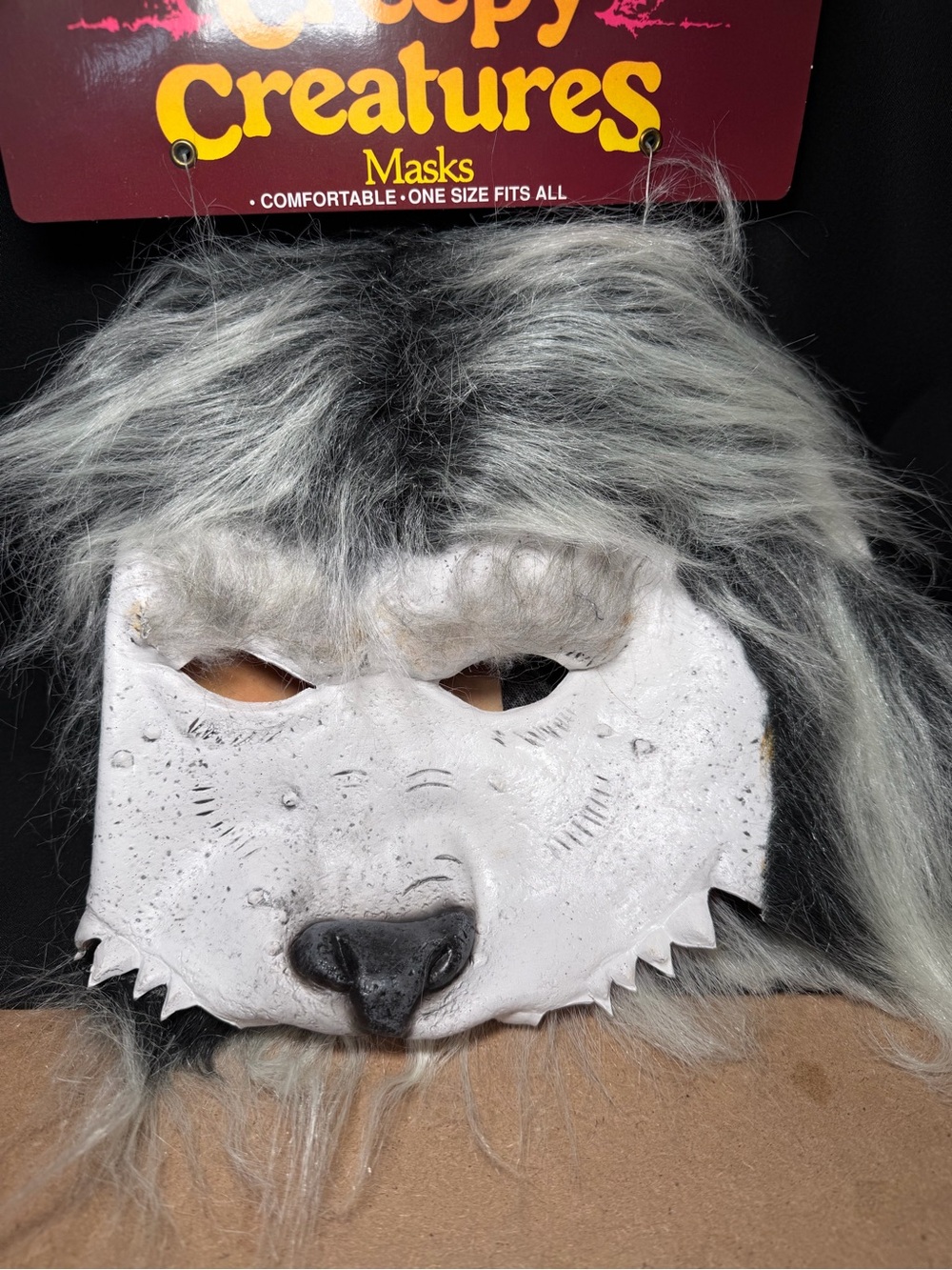 Vintage Werewolf Mask Grey 1995